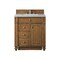 James Martin Vanities Bristol 30in Single Vanity, Saddle Brown w/ 3 CM Eternal Jasmine Pearl Quartz Top 157-V30-SBR-3EJP - alternate 1